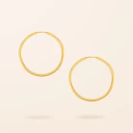 10K Gold Medium Endless Gold Hoop Earrings