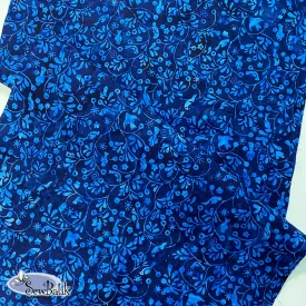 112" Wide Batik - Flock Together - Deep Royal Blue [ 45" CUT ONLY ]