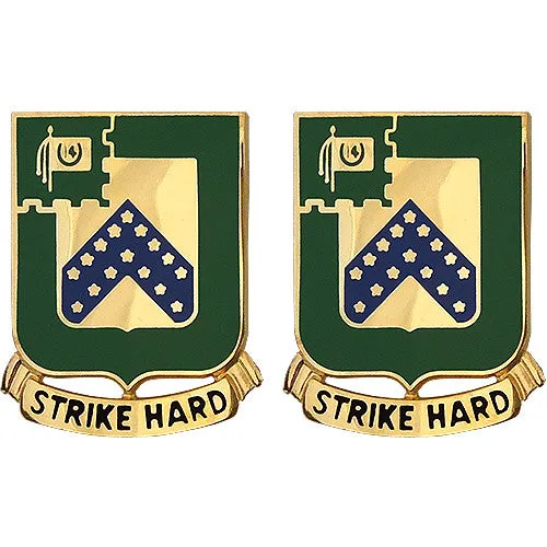 16th Cavalry Regiment Unit Crest (Strike Hard) - Sold in Pairs
