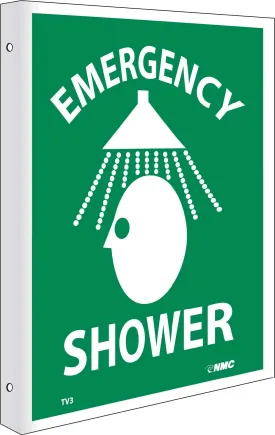2-View Emergency Shower Sign