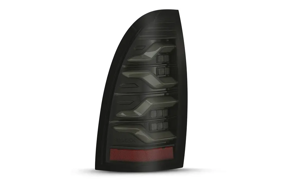 2005-15 Toyota Tacoma AlphaRex LUXX Series LED Tail Lights, Alpha Black
