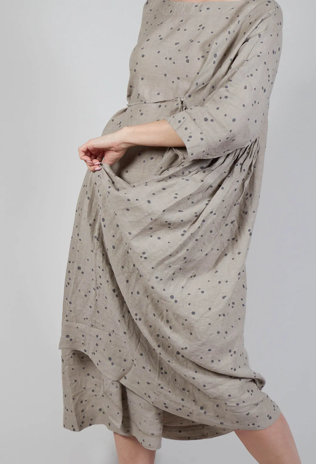 Affresco Ls Dress In Carbone