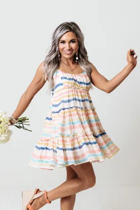 All The Hype Stripe Babydoll Dress