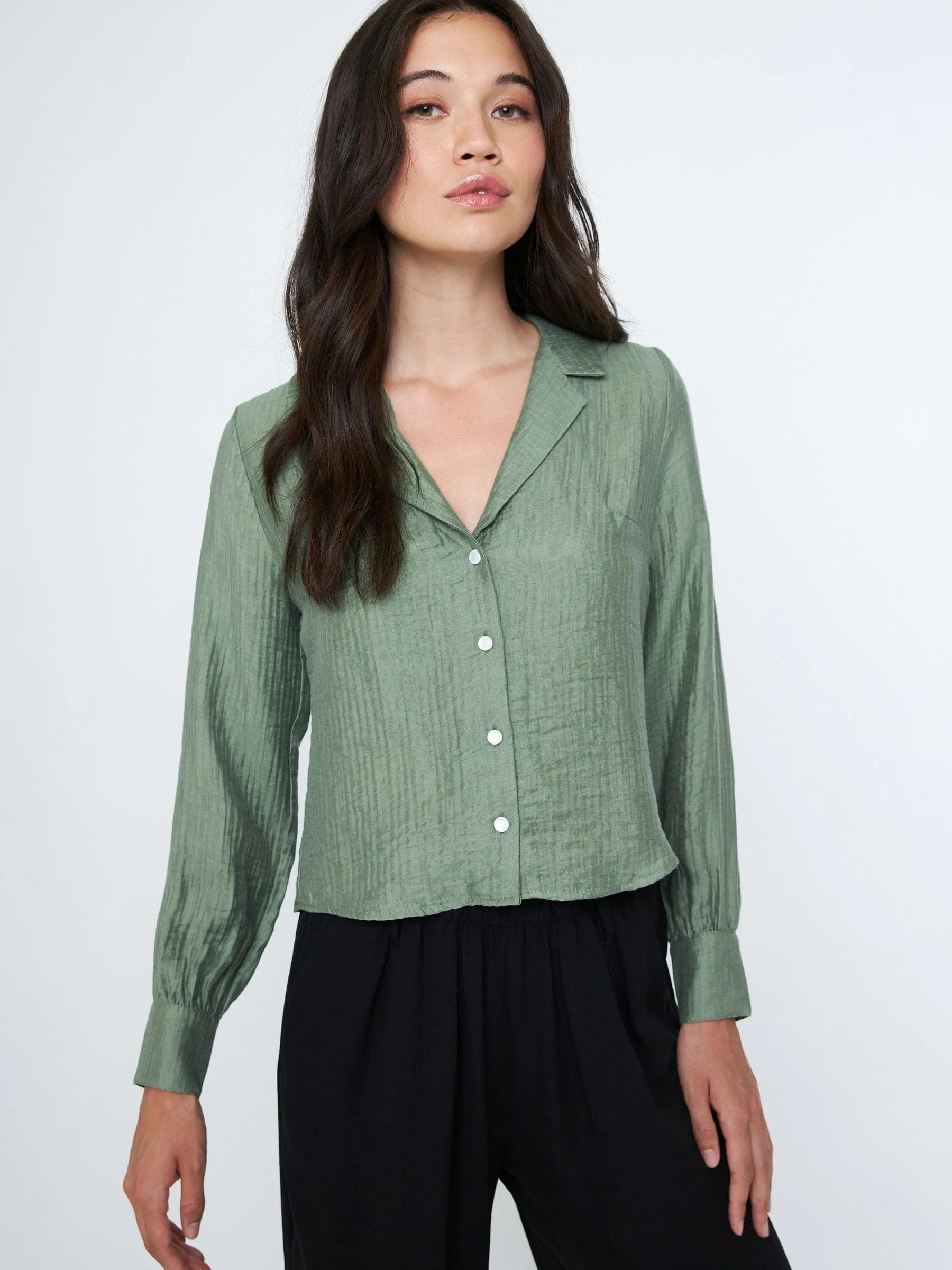 Amira Smocked Back Shirt