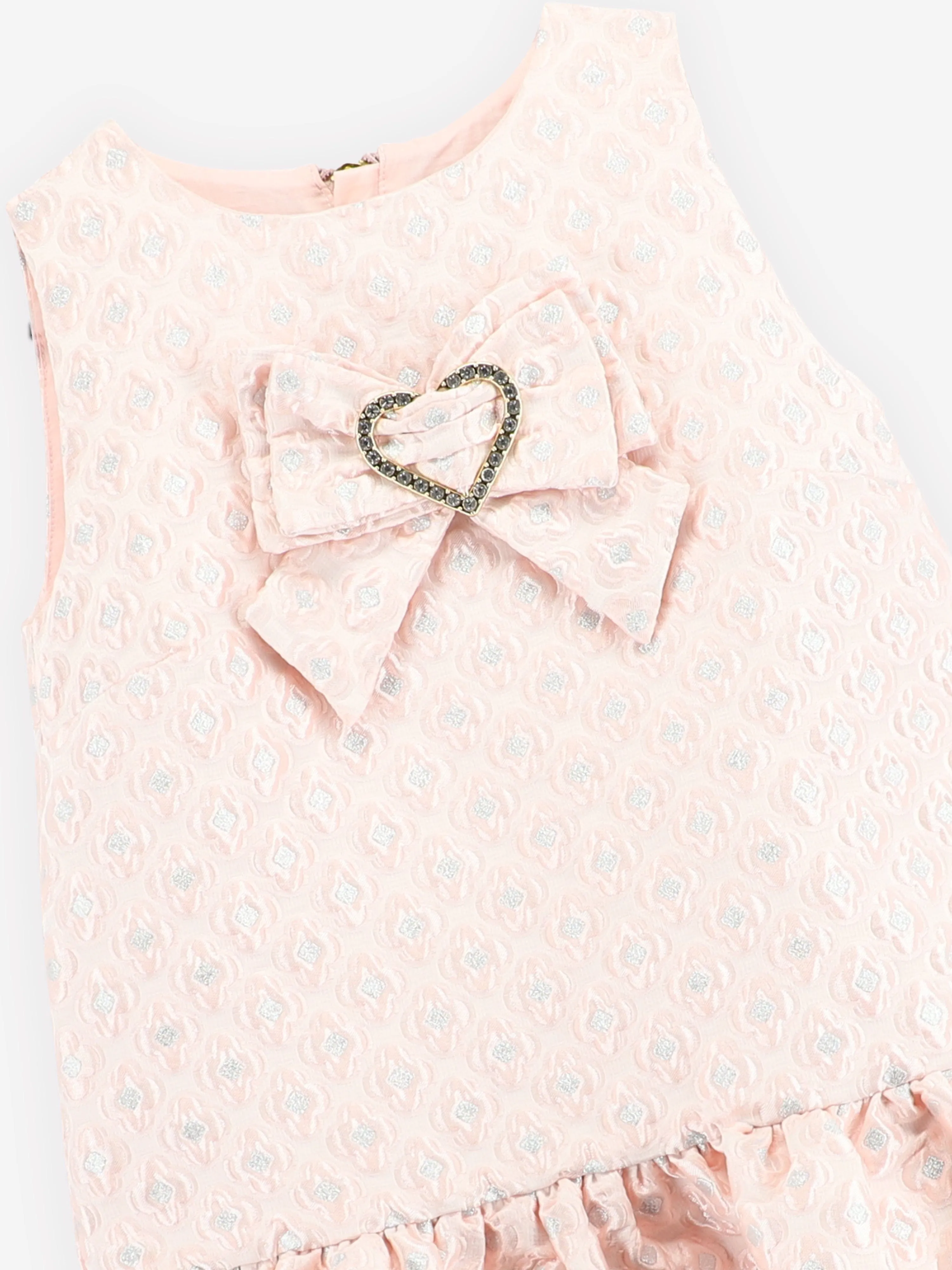 Angels Face Girls Anneka Jacquard Dress in Pink