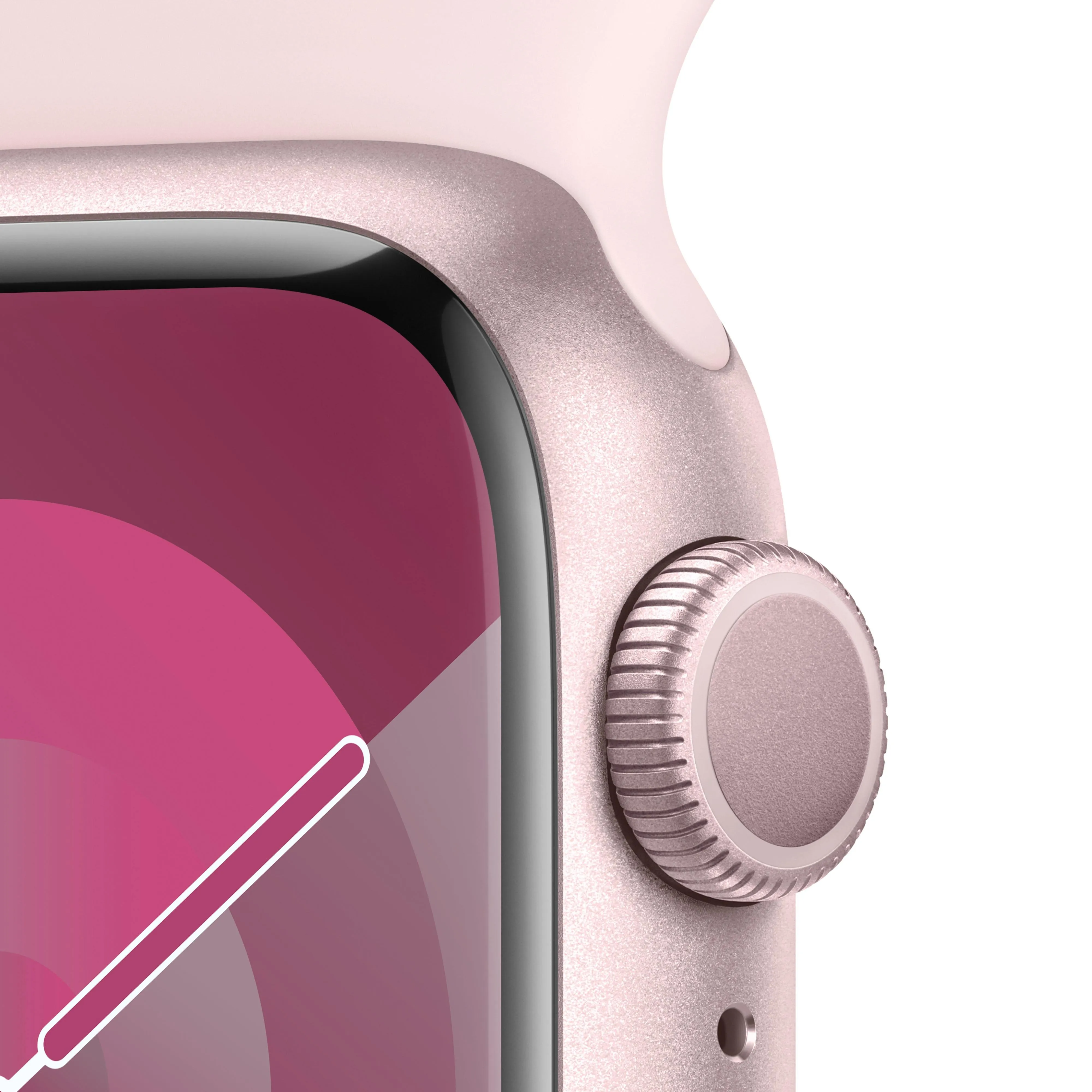 Apple Watch Series 9 GPS 41mm Pink Aluminium Case with Light Pink Sport Band - M/L