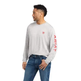Ariat Men's Charger Logo T-Shirt Light Grey Heather 10041032