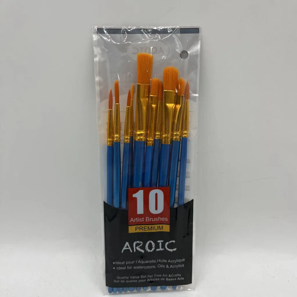 AROIC Premium Artist Brushes 10pk NEW