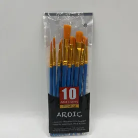 AROIC Premium Artist Brushes 10pk NEW