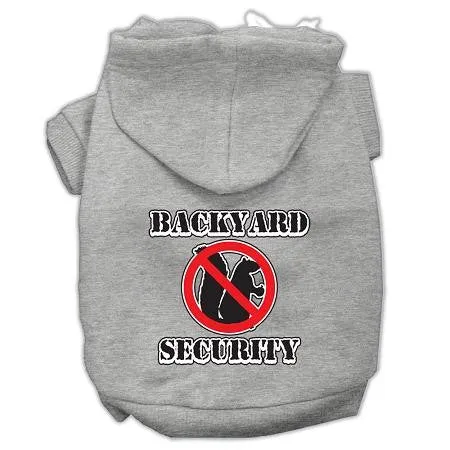 Backyard Security Screen Print Pet Hoodies Grey Size Xl (16)