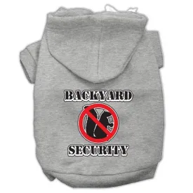Backyard Security Screen Print Pet Hoodies Grey Size Xl (16)