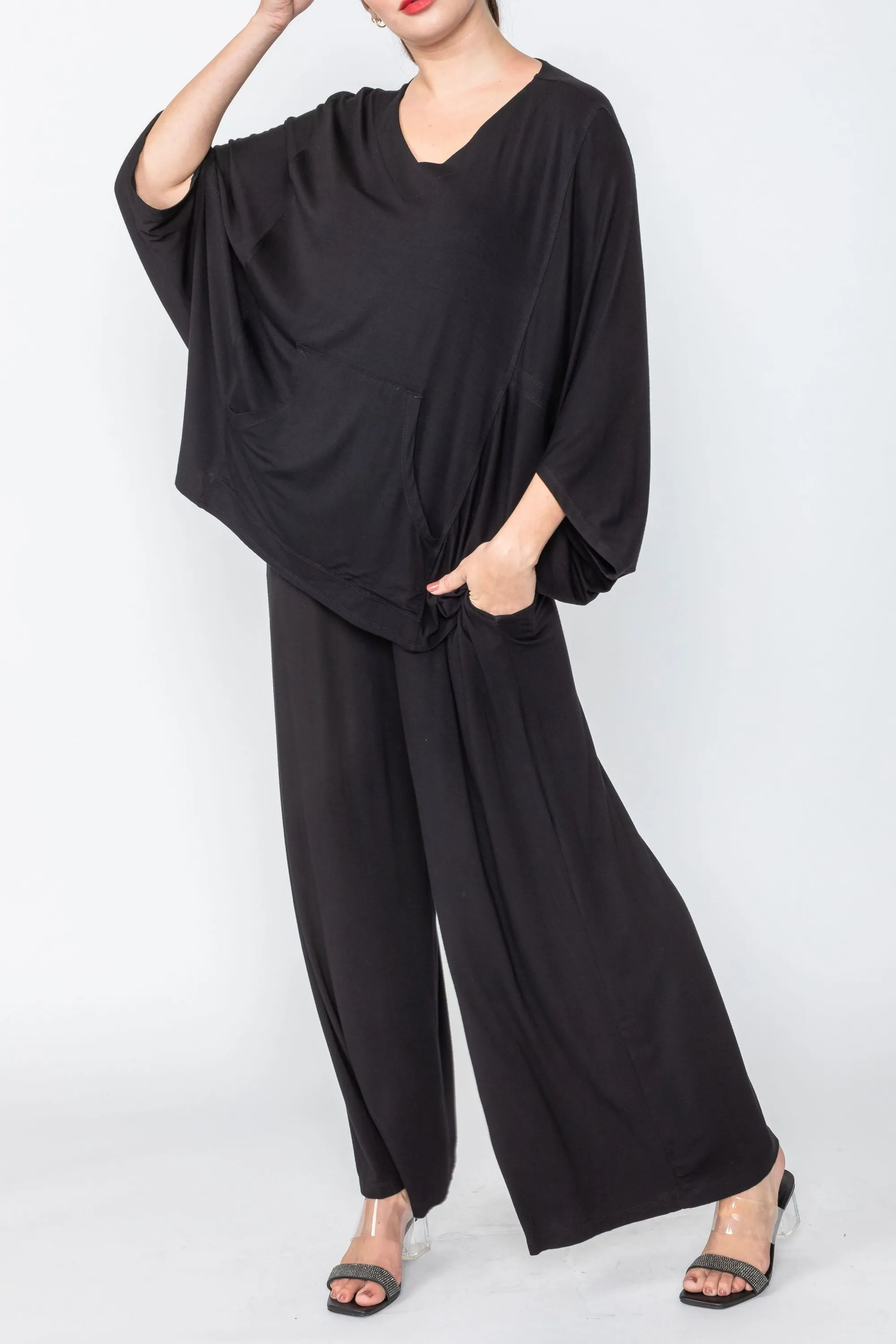 Bat Wing V-Neck Top