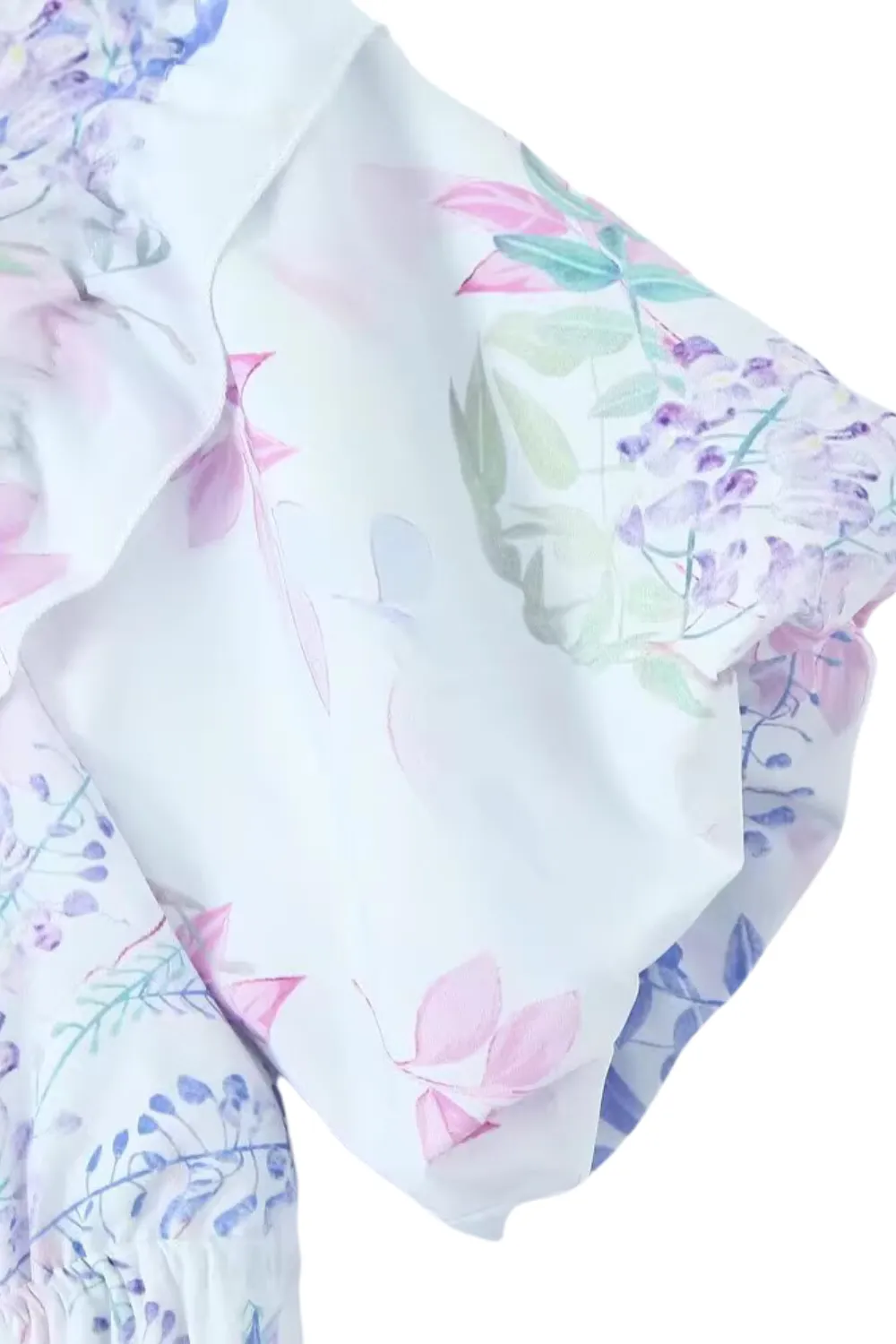 'Bianca' Off-shoulder Ruffled Floral Tiered Dress