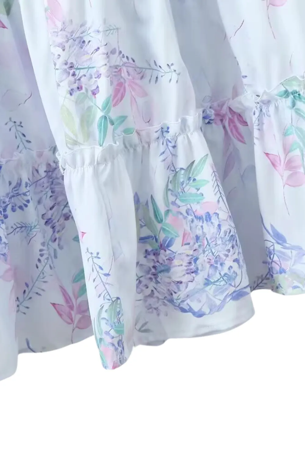 'Bianca' Off-shoulder Ruffled Floral Tiered Dress