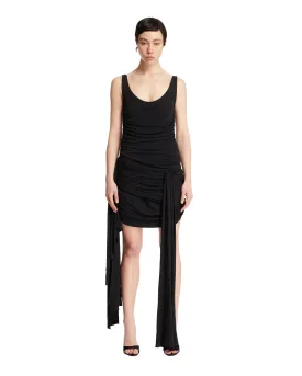 Black Draped Mini Dress