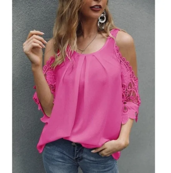 Blouses Embroidery Casual Shirt Sleeve Medium Long
