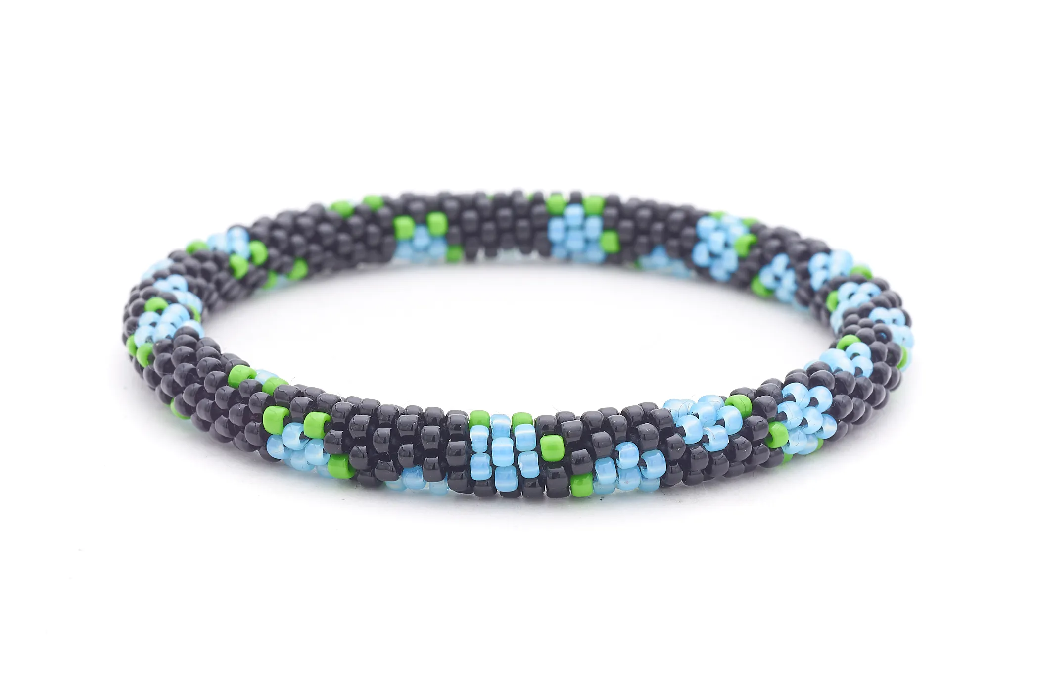 Blue Petals Bracelet - Extended 8"