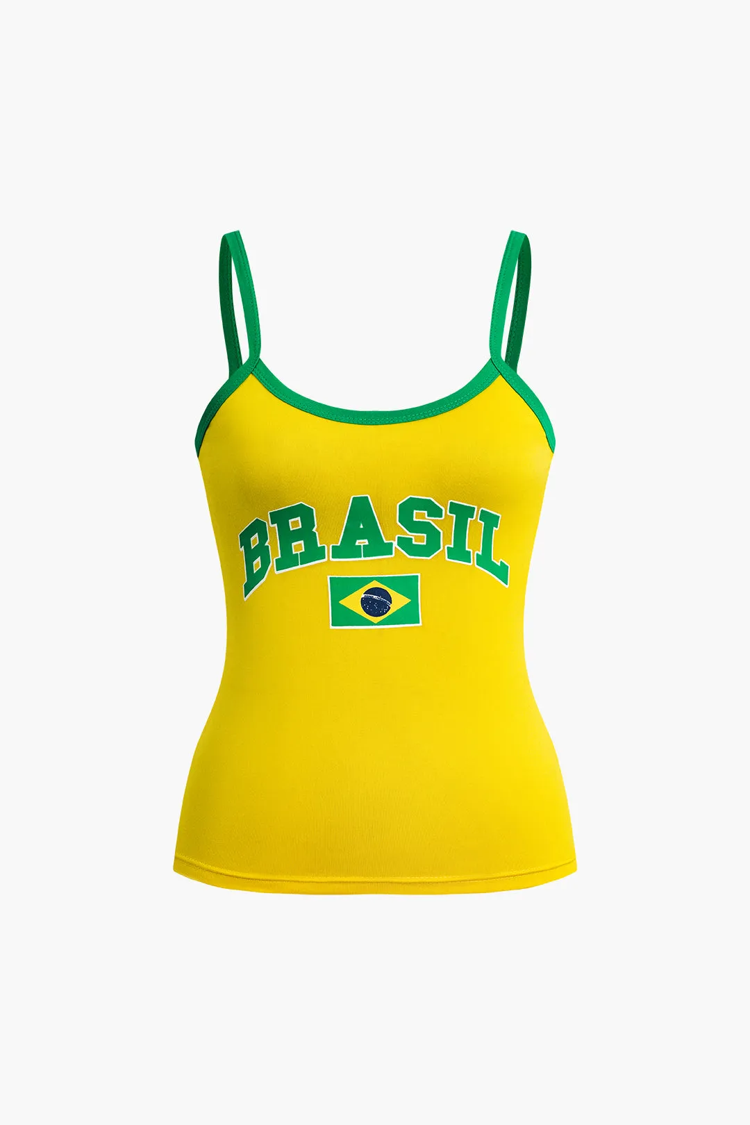 BRASIL Print Contrast Cami Top