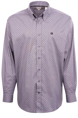 Cinch Spyra Print Button-Front Shirt - Lilac