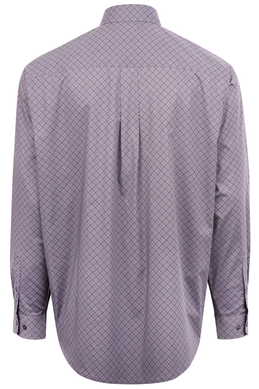 Cinch Spyra Print Button-Front Shirt - Lilac