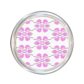 Clover Pink Large Glass Coaster