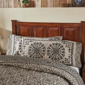Custom House Black Tan Jacquard King Pillow Case Set of 2 21x40 4