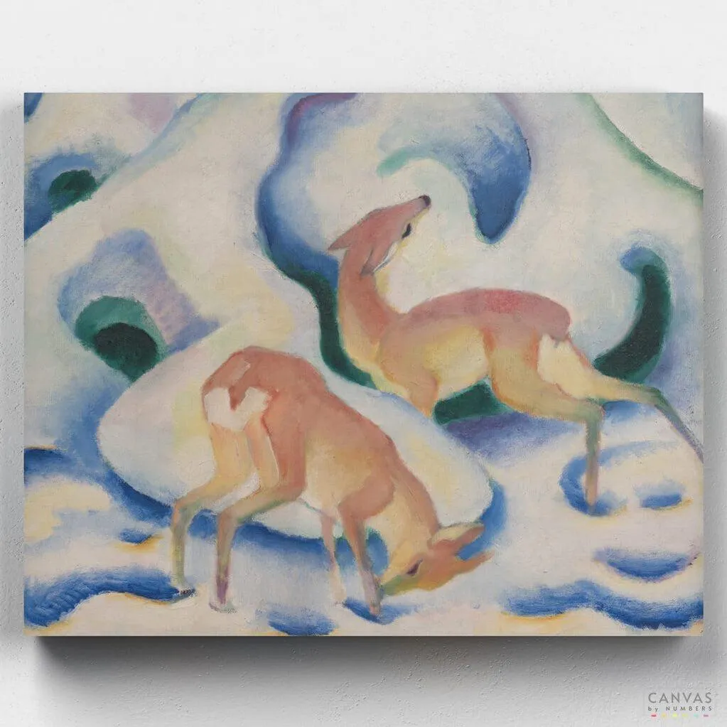 Deer in the Snow - Paint by Numbers