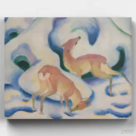 Deer in the Snow - Paint by Numbers