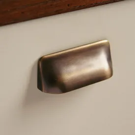 Distressed Antique Brass Hudson Drawer Handle