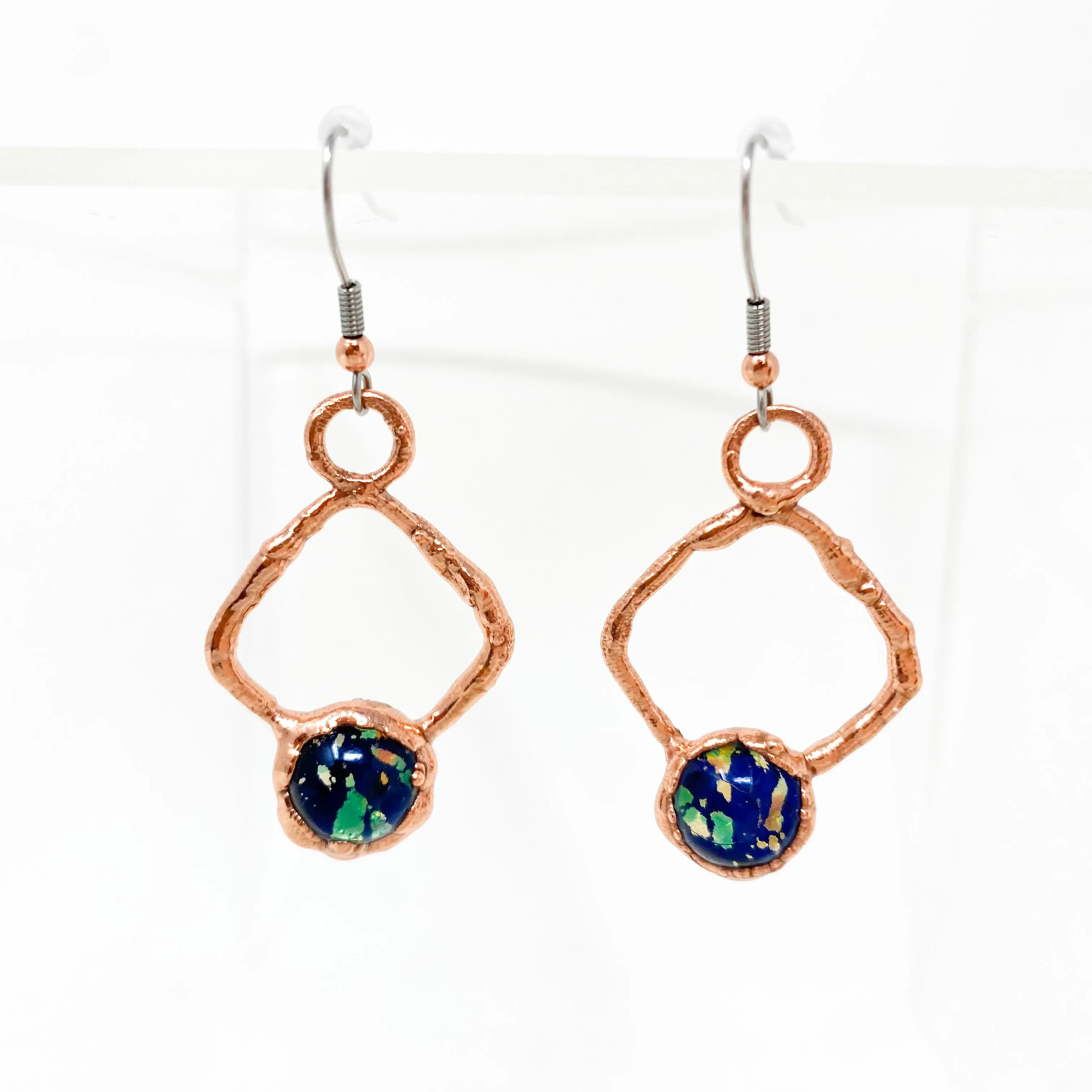 Earthly Lampwork Dangle Earrings