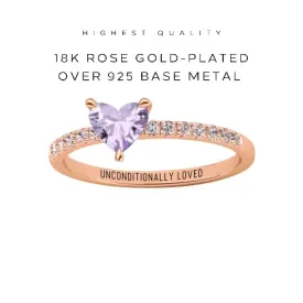 Engraved Heart Gem Ring - Customer's Product with price 48.00