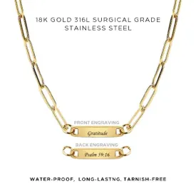 Engraved Paperclip Necklace - Customer's Product with price 40.00