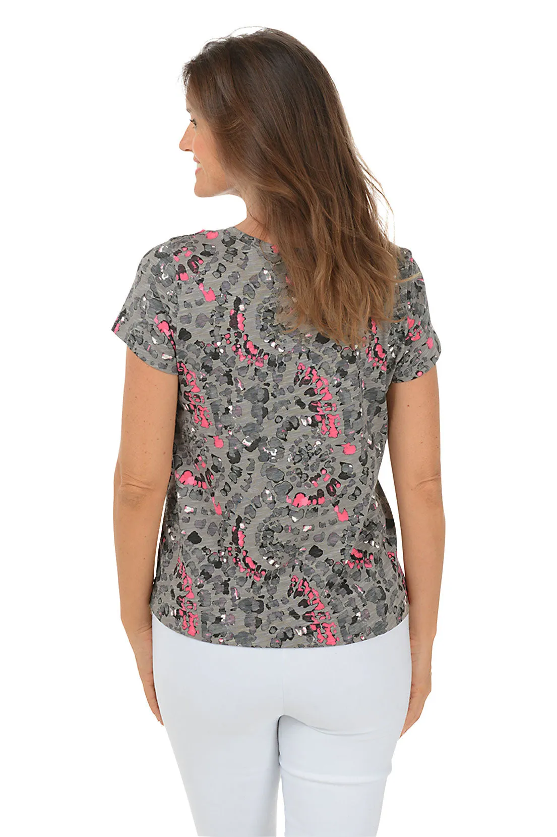 Fog Kaleidoscope V-Neck Tee