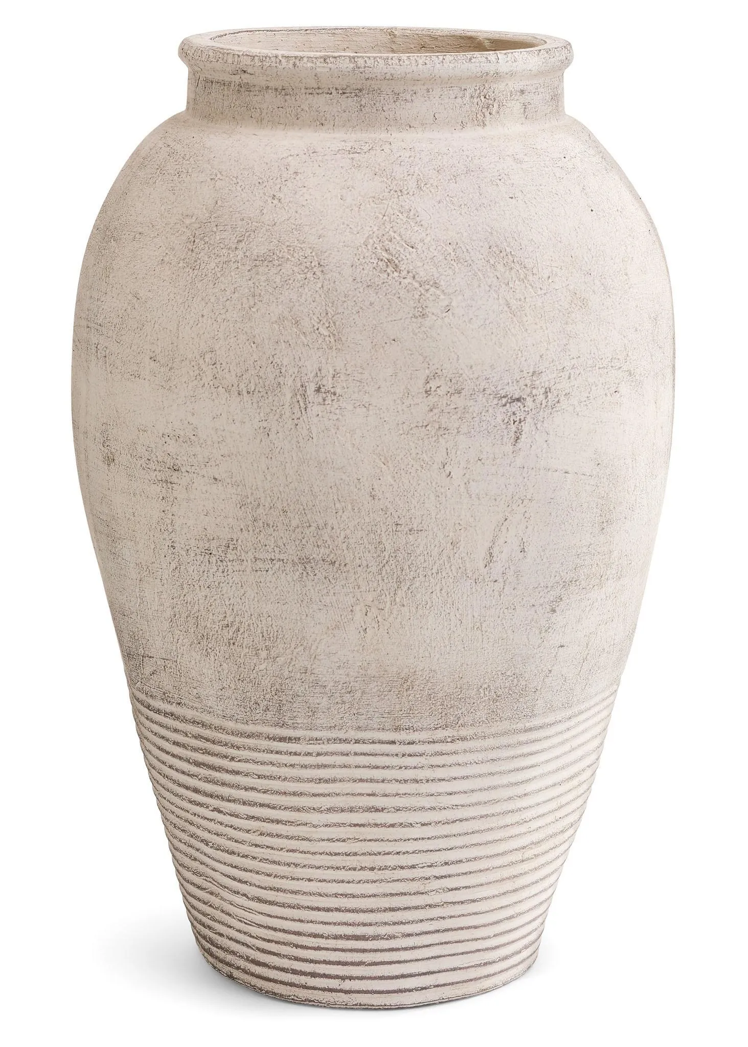 Greek Off White Terracotta Urn
