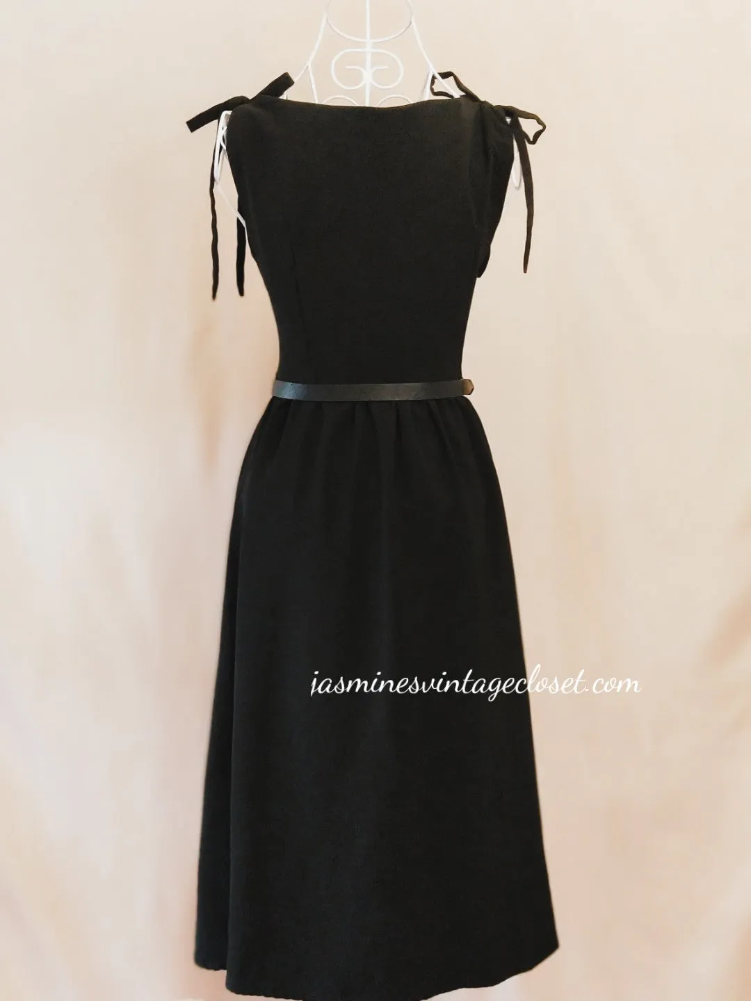 Hepburne’s black midi dress