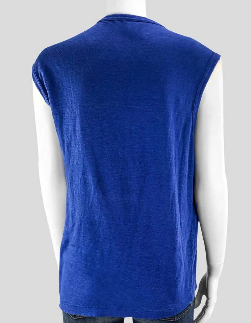 Isabel Marant Etoile Cobalt Blue Tank Top Women Medium