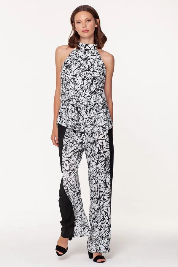 Isle Apparel Studio Color Block Palazzo Pants