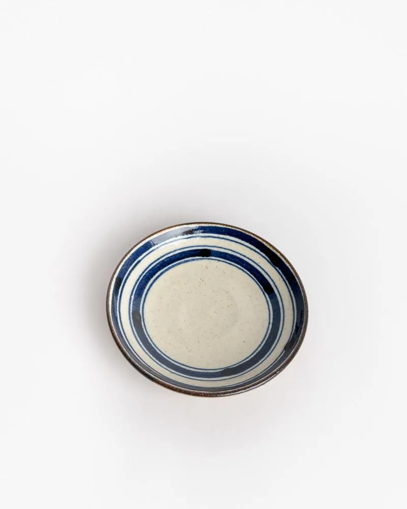 Japanese Small Plate in Blue/Natural