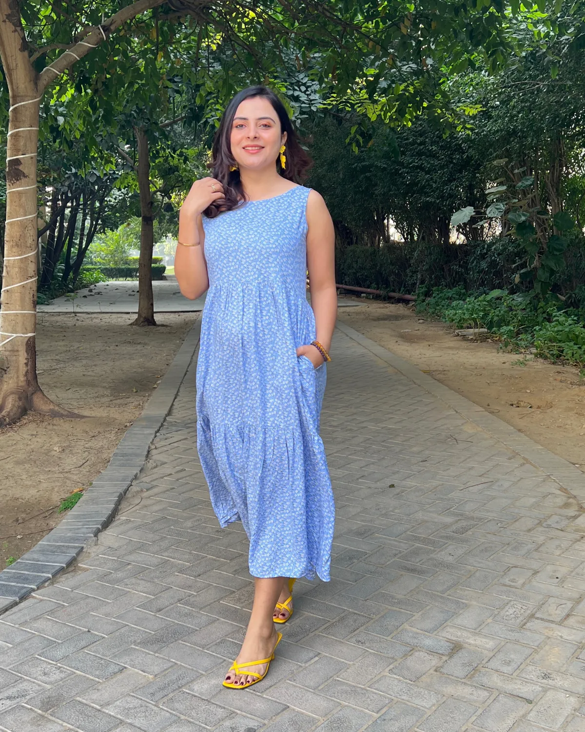 Little Daisy Sleeveless Tiered Dress