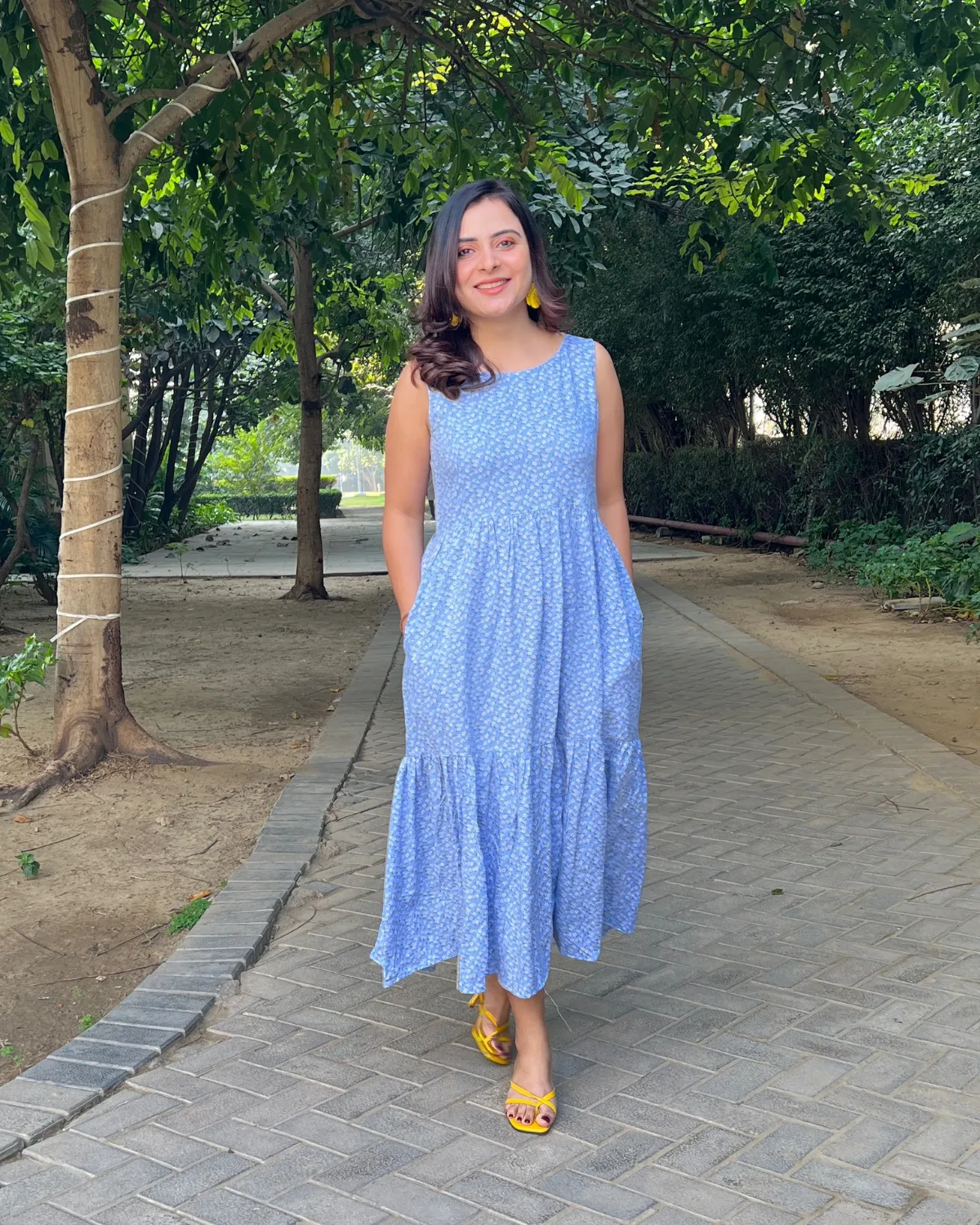 Little Daisy Sleeveless Tiered Dress