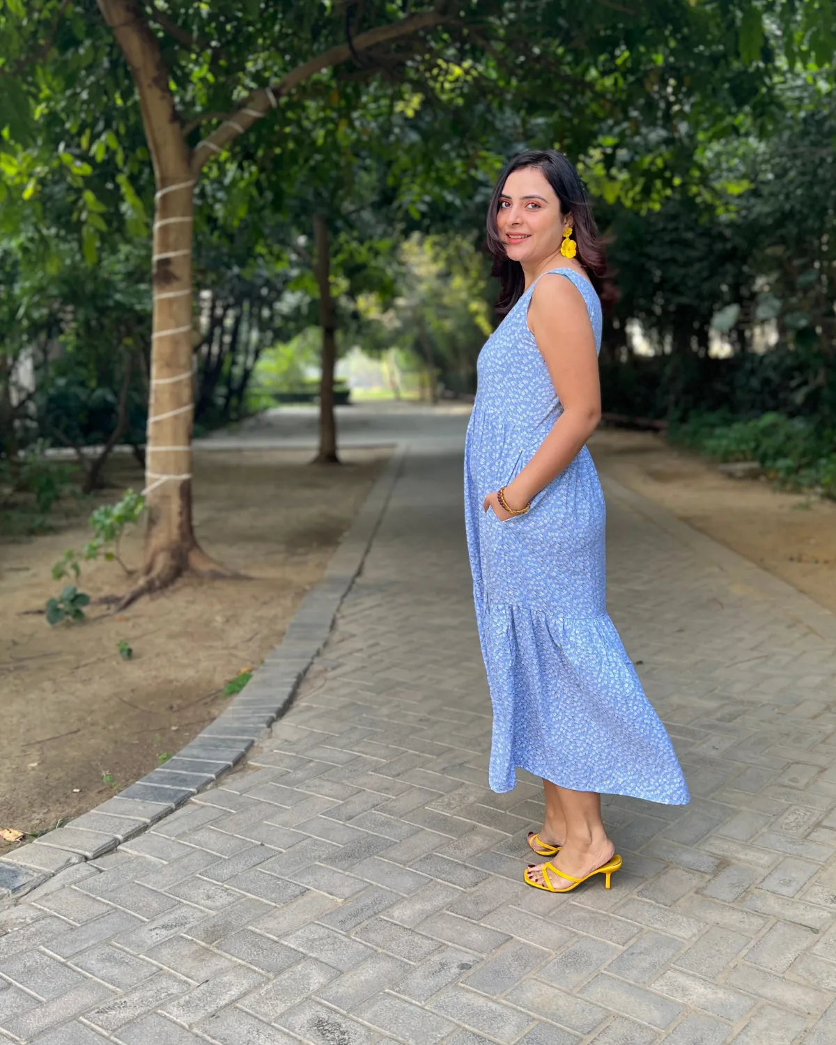 Little Daisy Sleeveless Tiered Dress