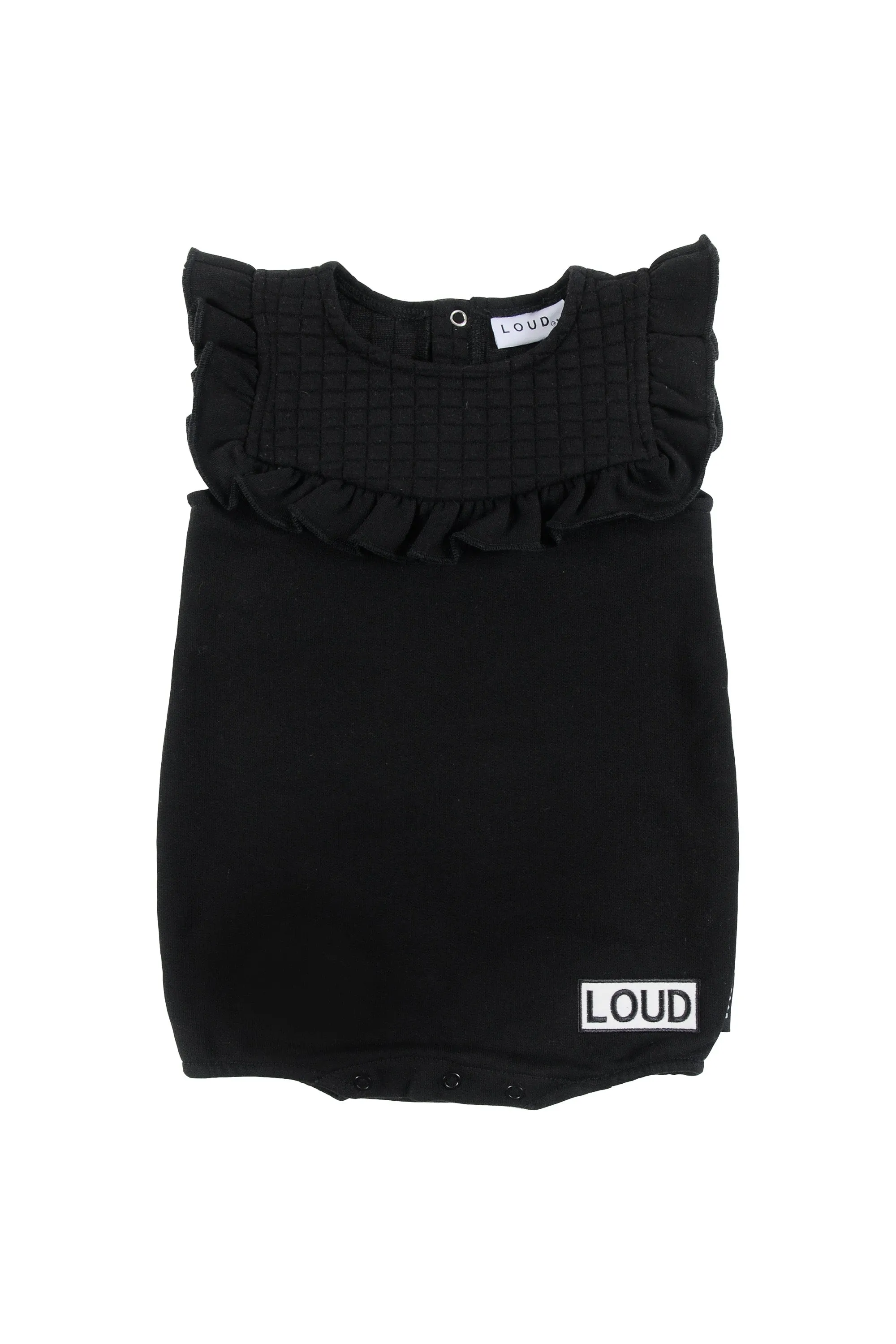 LOUD APPAREL BABY RUFFLE TEASE ROMPER
