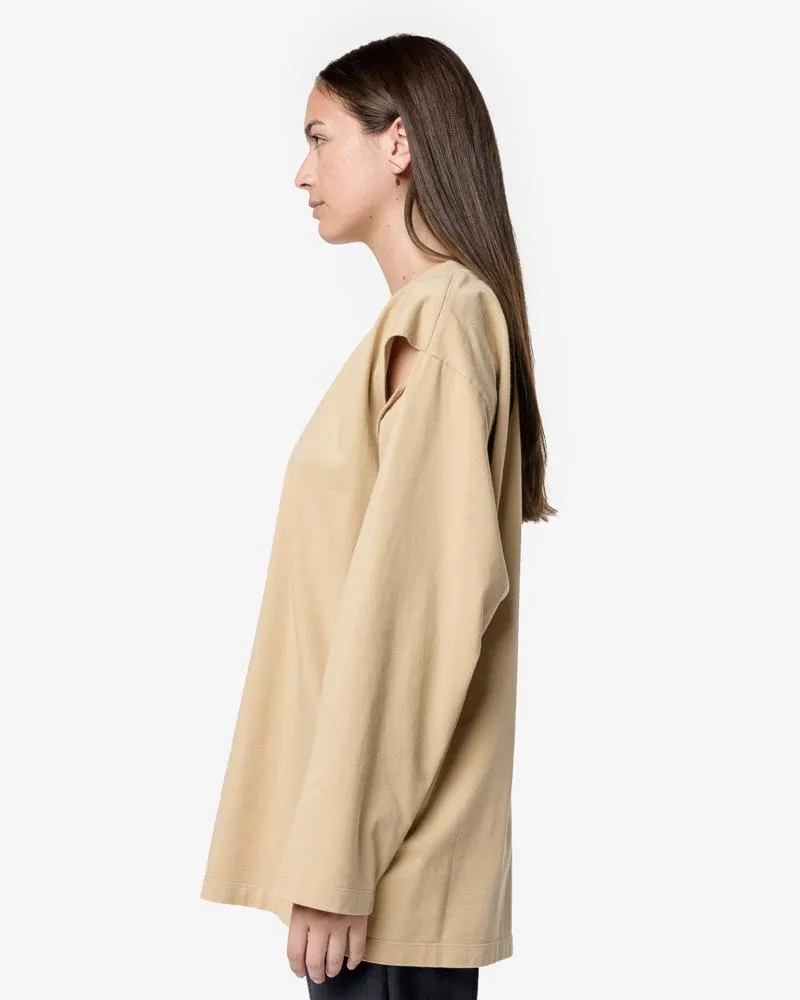 L/S Open Sleeve Top in Tan