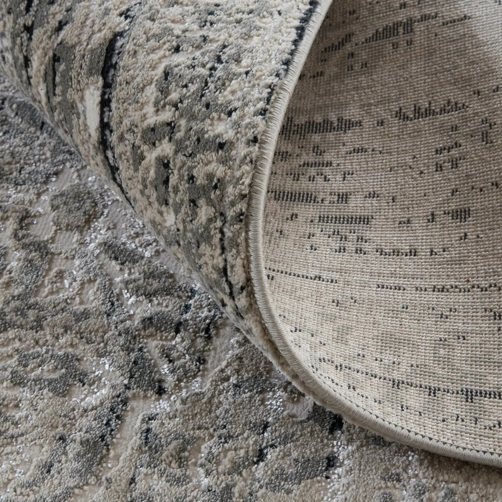 Macklaine MCK39FRF Beige/Grey Rug