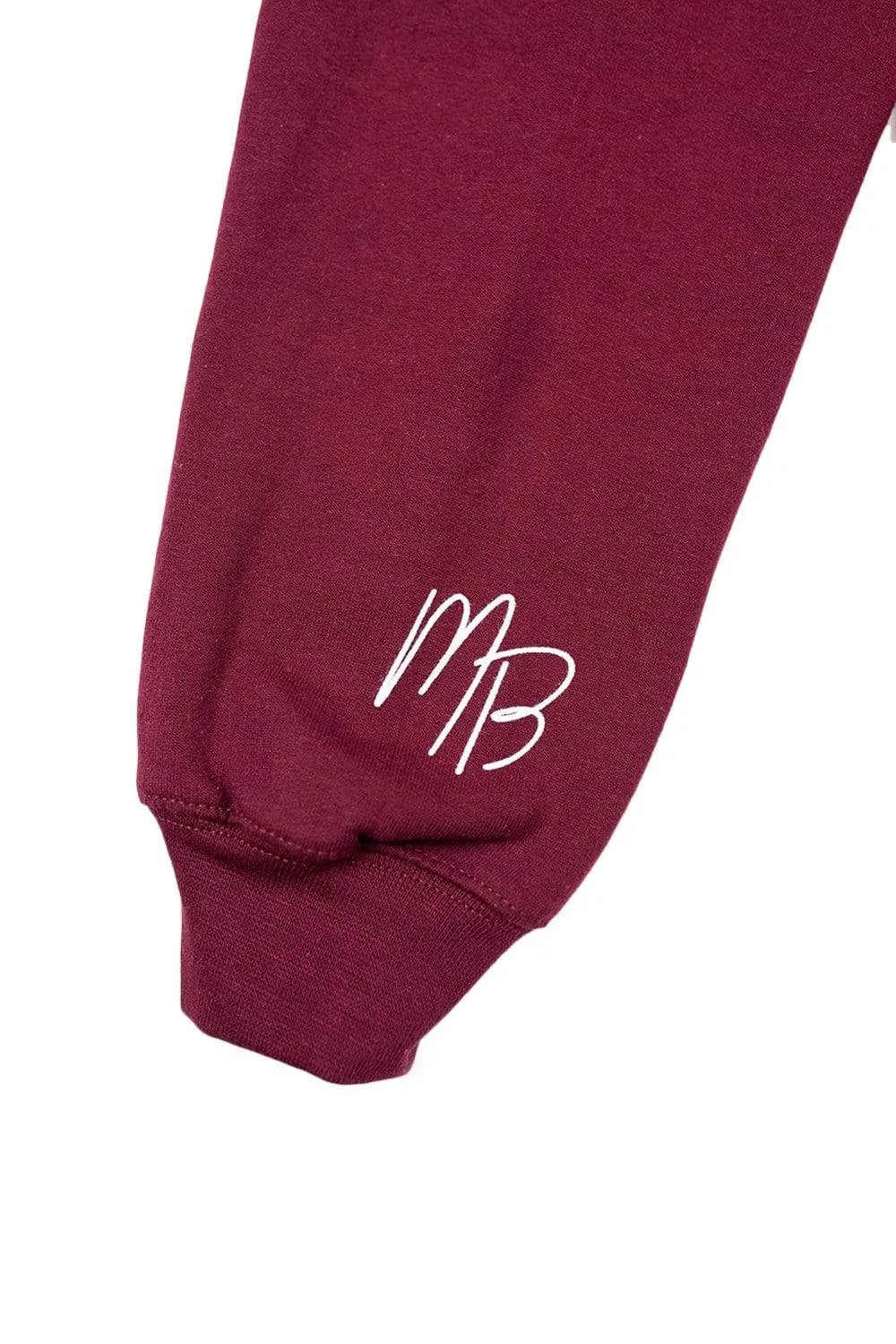 Molly Burke: Maroon Love Yourself Crop Hoodie