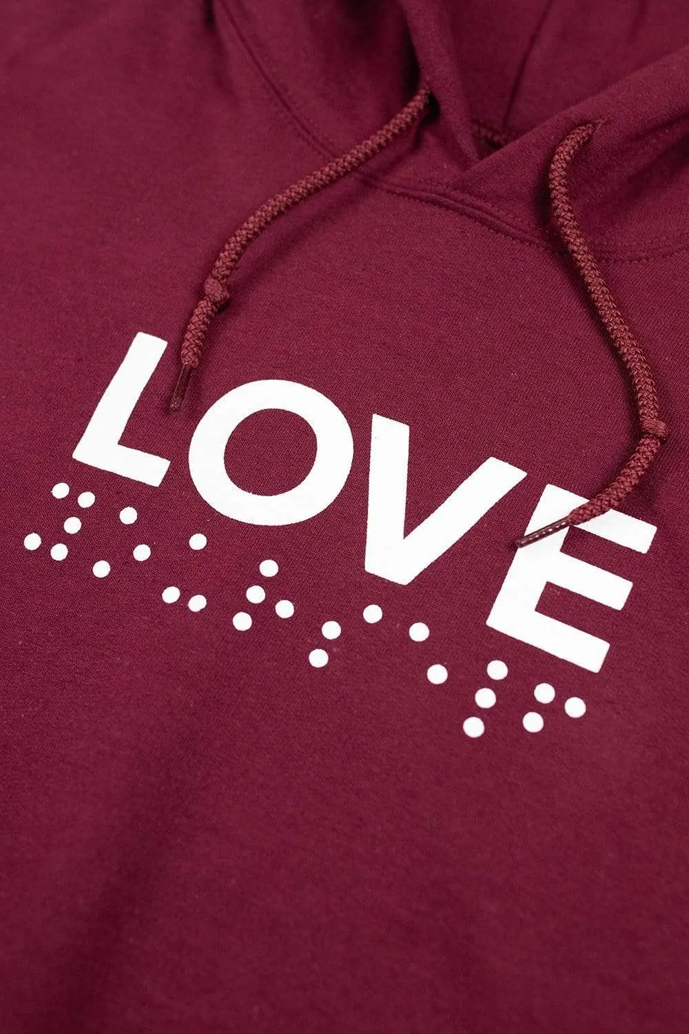 Molly Burke: Maroon Love Yourself Crop Hoodie