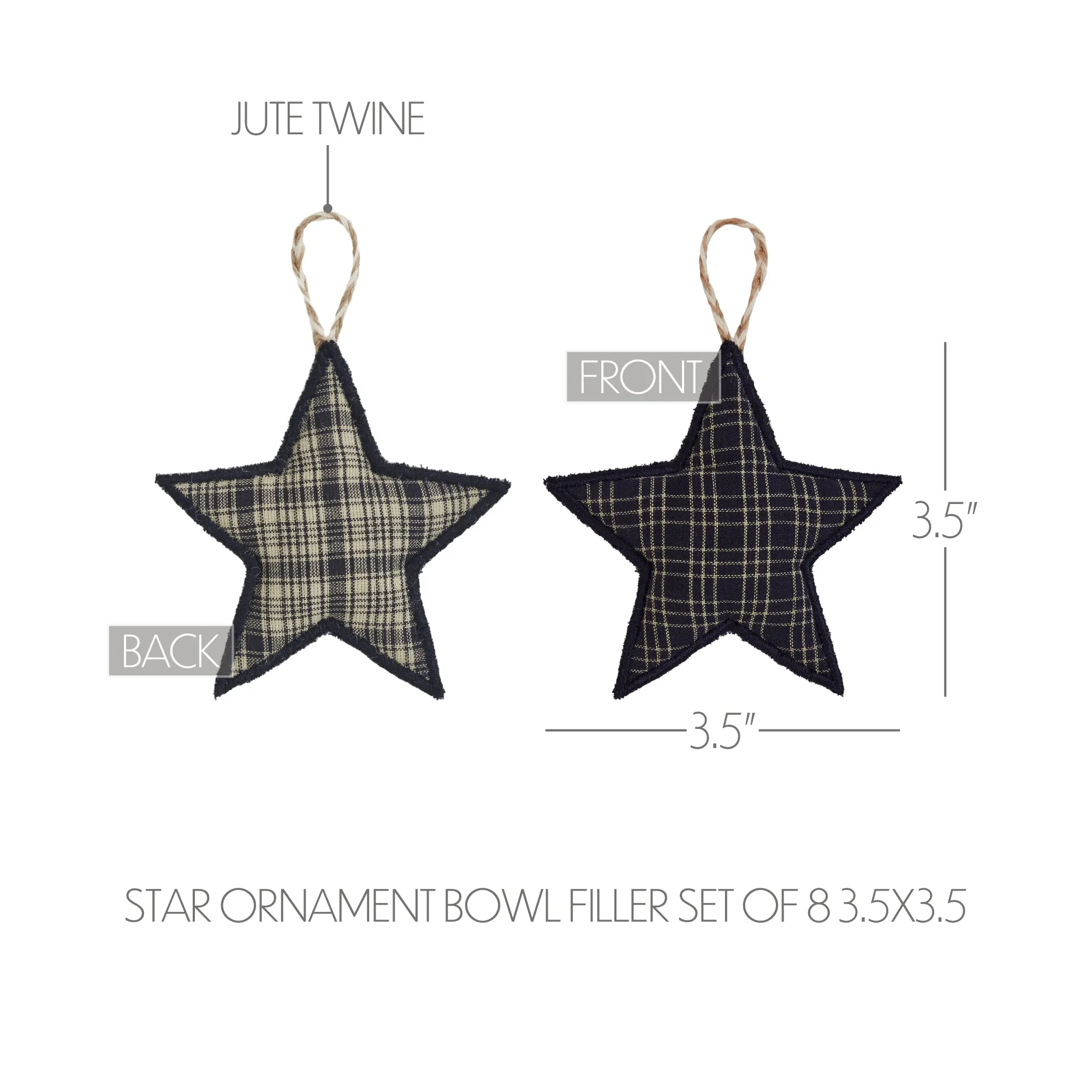 My Country Star Ornament Bowl Filler Set of 8 3.5x3.5