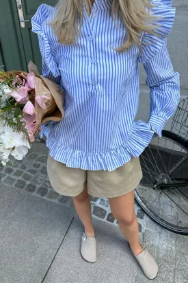 NunaIC Skjorte - Hvid Blå Stribet
