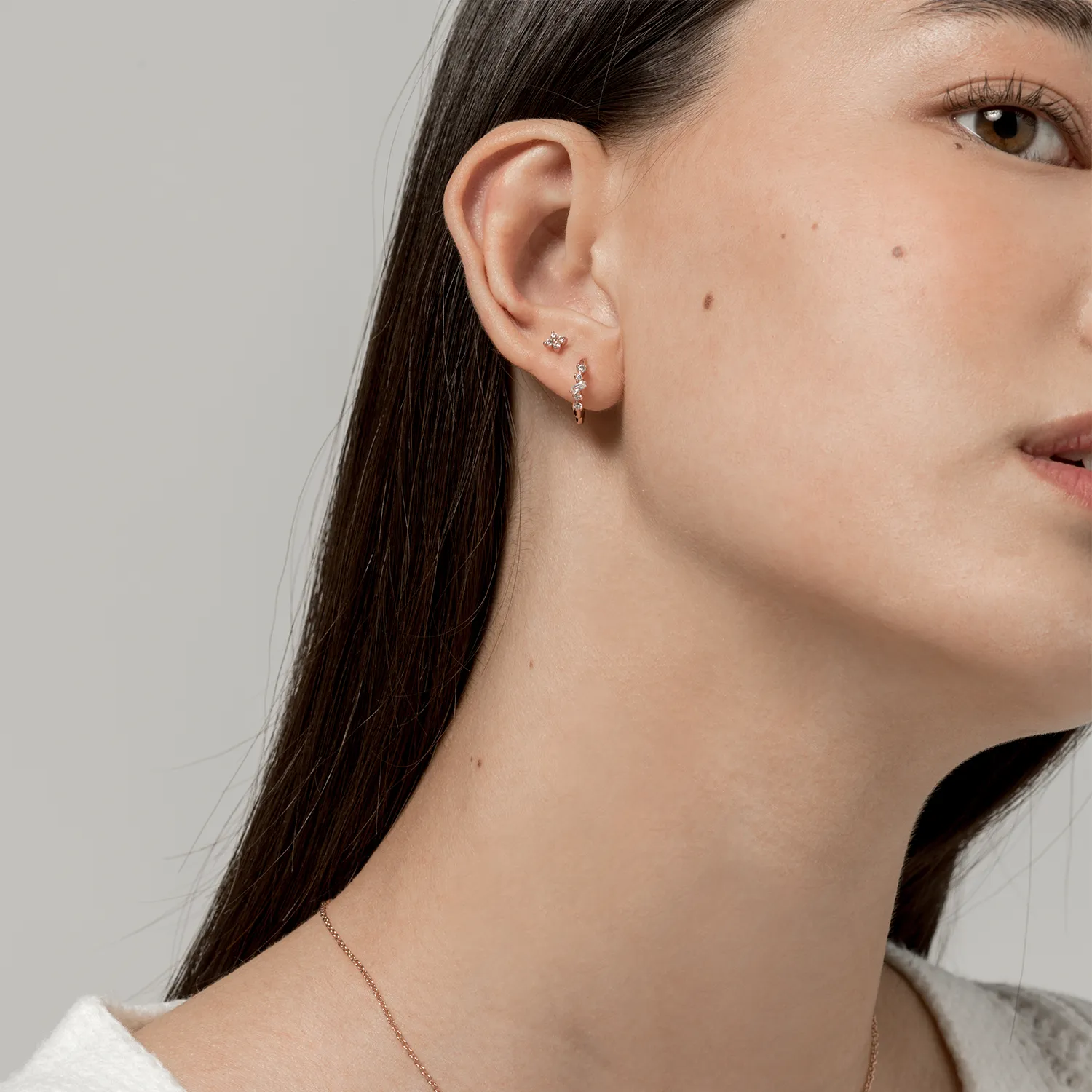 Rose Gold Kirsten Huggies
