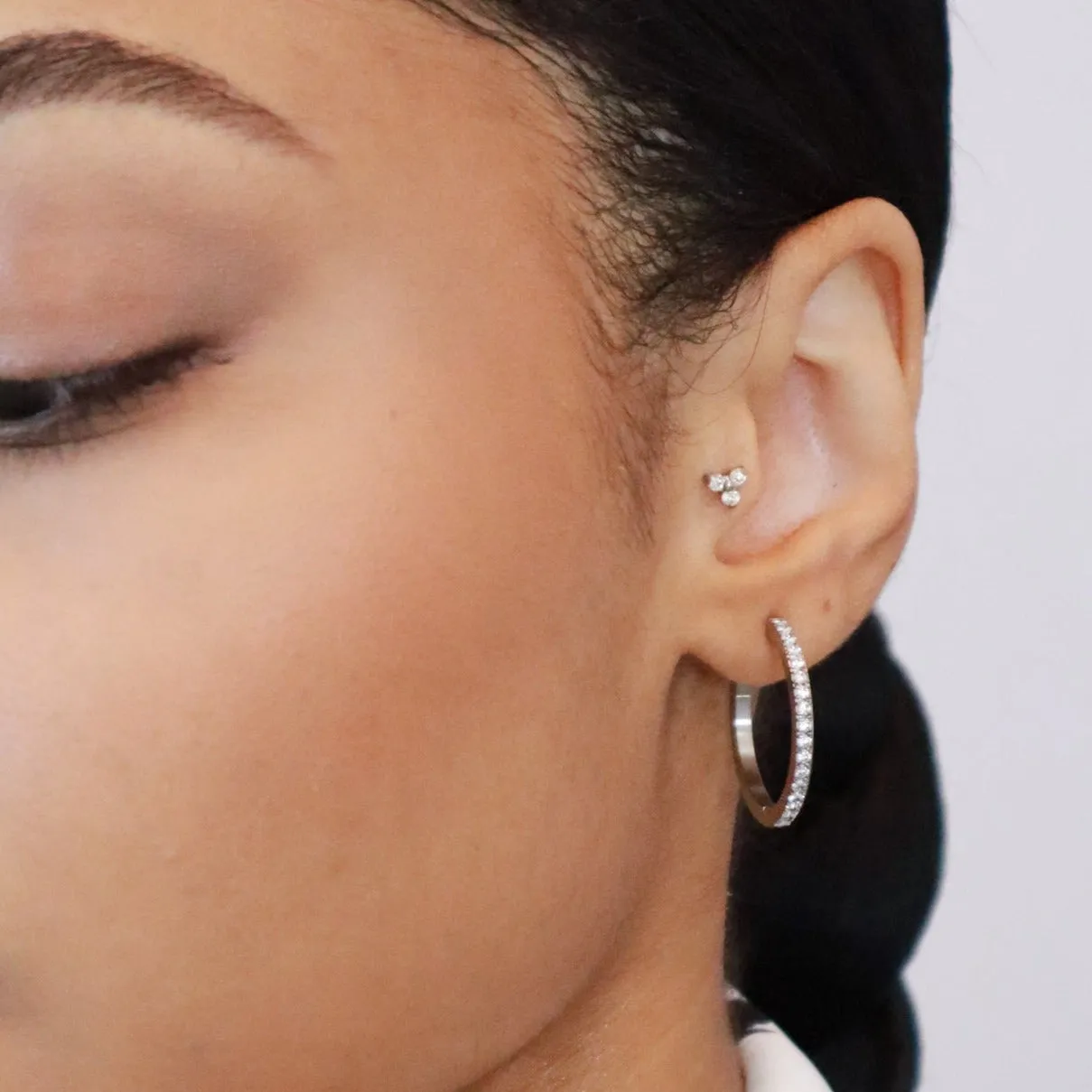 Single Astrid Flat Back Stud Earring
